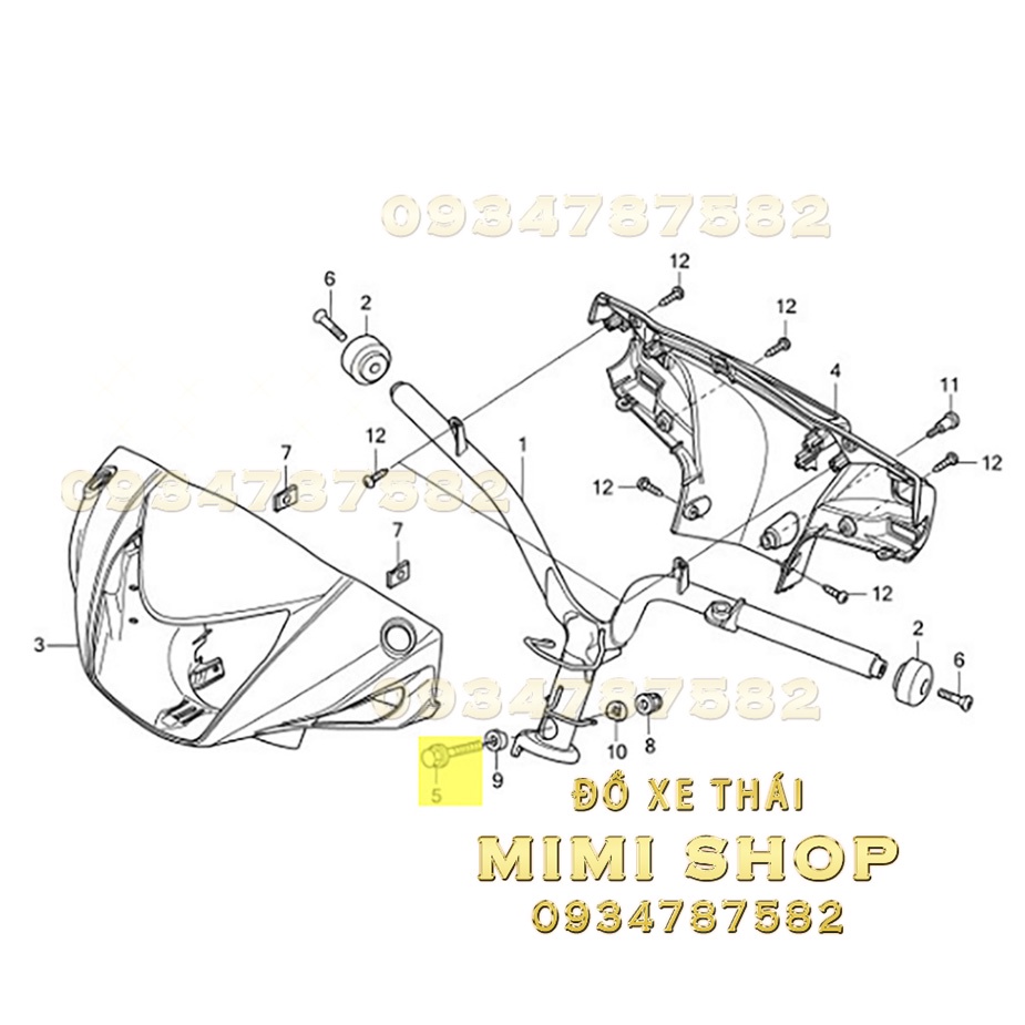 BU LÔNG 10X48 HÀNG CHÍNH HÃNG HONDA CLICK125I  THÁI LAN | 90102-KZL-930 3
