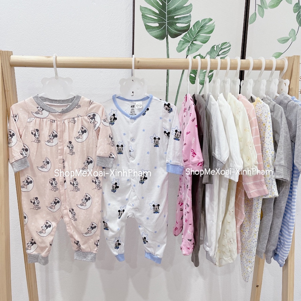 [Size 0-3M 3-5kg link 2] Bodysleep cotton, bodysuit cotton cho bé trai, bé gái hàng xuất dư xịn