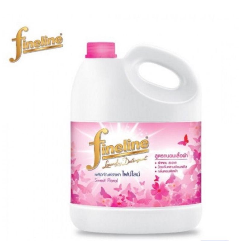 Combo 2 can Nước giặt Fineline - màu hồng 3000ml Thái Lan