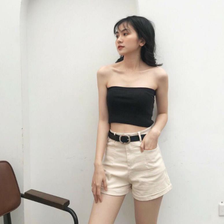 [XẢ KHO Áo Croptop Quây Thun Len Tăm Nữ
