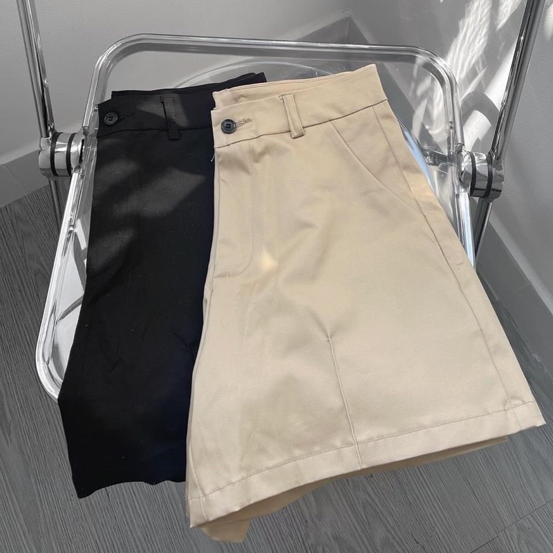 (có sẵn) Quần short kaki ống rộng cài nút form siêu đẹp ulzzang