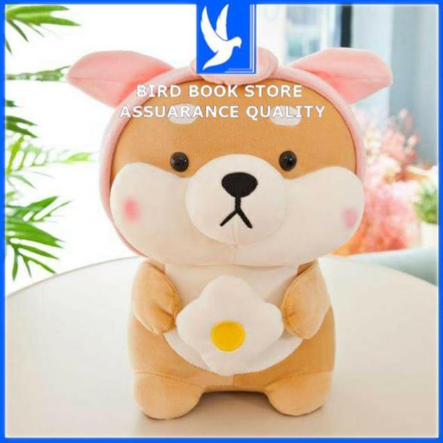 Gấu bông gối ôm chú chó Shiba Cosplay đáng yêu nghộ nghĩnh Bird book Bird book