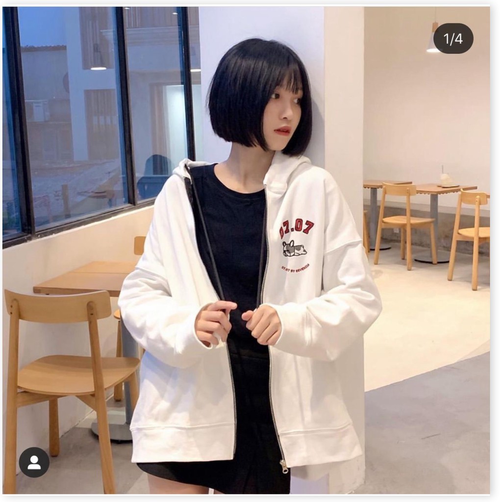[Freeship] áo khoác hoodie nữ form rộng có dây kéo 0707 - shop lv | BigBuy360 - bigbuy360.vn