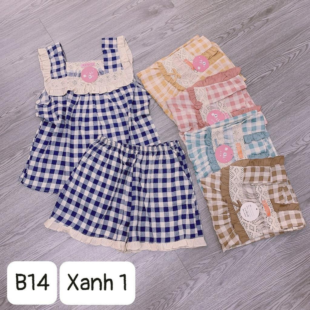 Bộ mặc nhà vải đũi lạnh mềm mát, có size 38-85kg mã B14