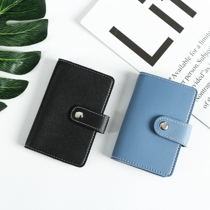 Ví đựng thẻ da PU thiết kế tối giản màu sắc ngọt ngào