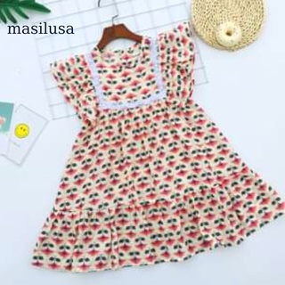 đầm lanh thái cho bé gái size đại