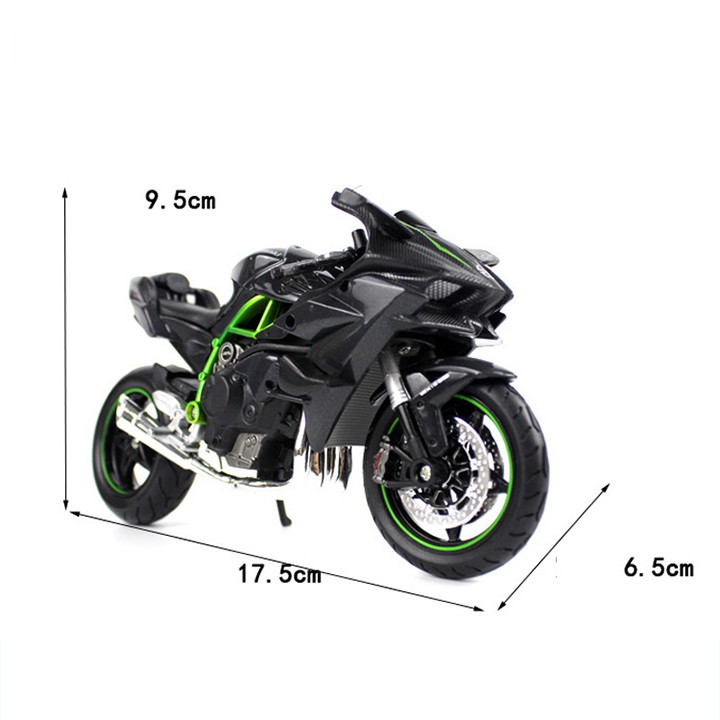 Xe mô hình siêu xe Kawasaki Ninja H2R tỉ lệ 1:12 hãng Maisto