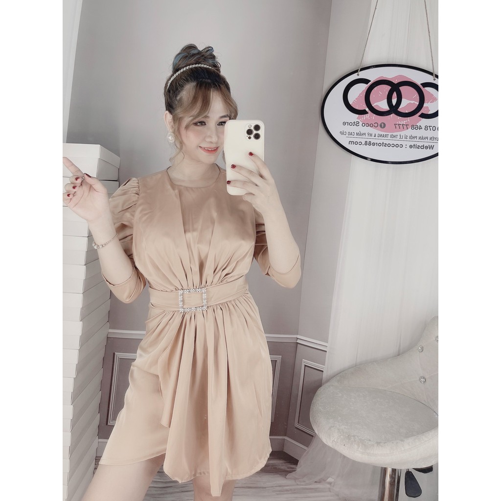 Đầm dự tiệc dáng suông vải Lụa phong cách sang trọng đẳng cấp - DA004 | BigBuy360 - bigbuy360.vn