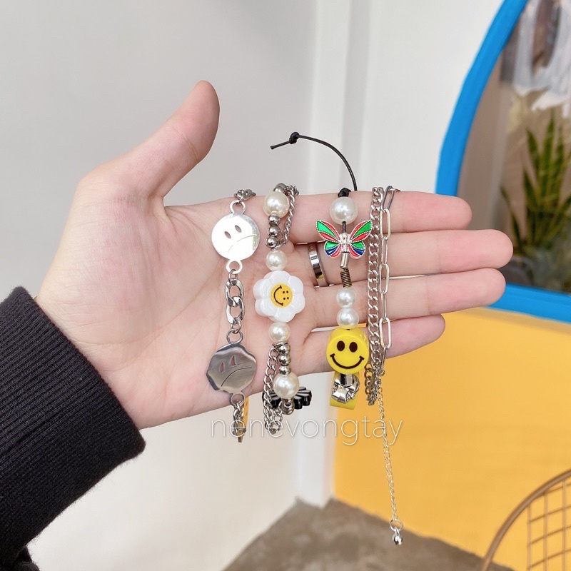 Vòng tay hoa cúc unisex xinh đẹp