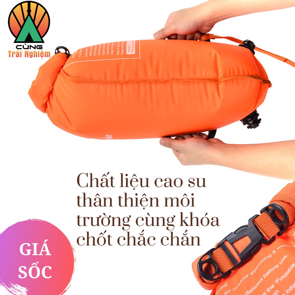 [CHÍNH HÃNG] Phao Bơi 3 Lớp Kiêm Túi Chống Nước Thiết Kế 2 Túi Khí An Toàn Dung Tích 28L Naturehike NH17S001-G