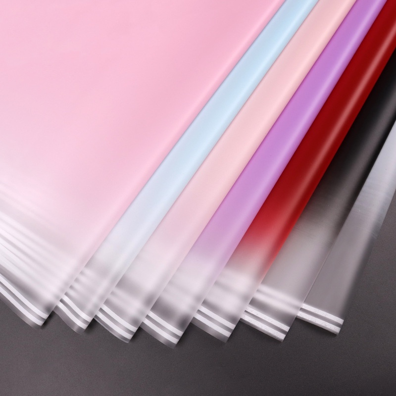 10 giấy gradient mờ - bó hoa viền sáng- giấy gói hoa nghệ thuật Hàn Quốc không thấm nước