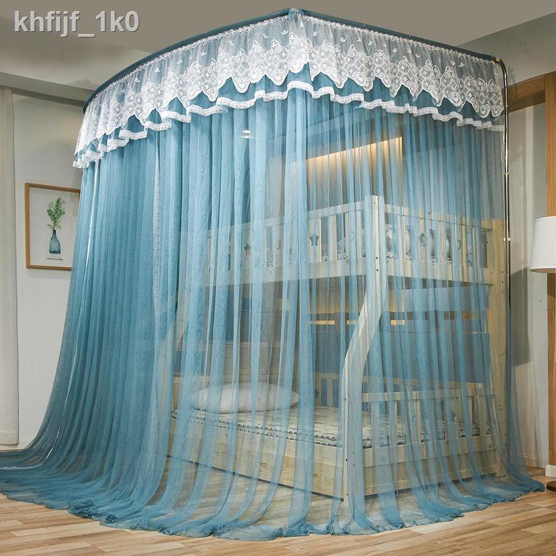 Ga►Mẹ và con chiều cao giường ngủ màn chống muỗi tầng trẻ em hình thang hai lớp hộ gia đình 1,2 mét 1,5 m 1,35m k