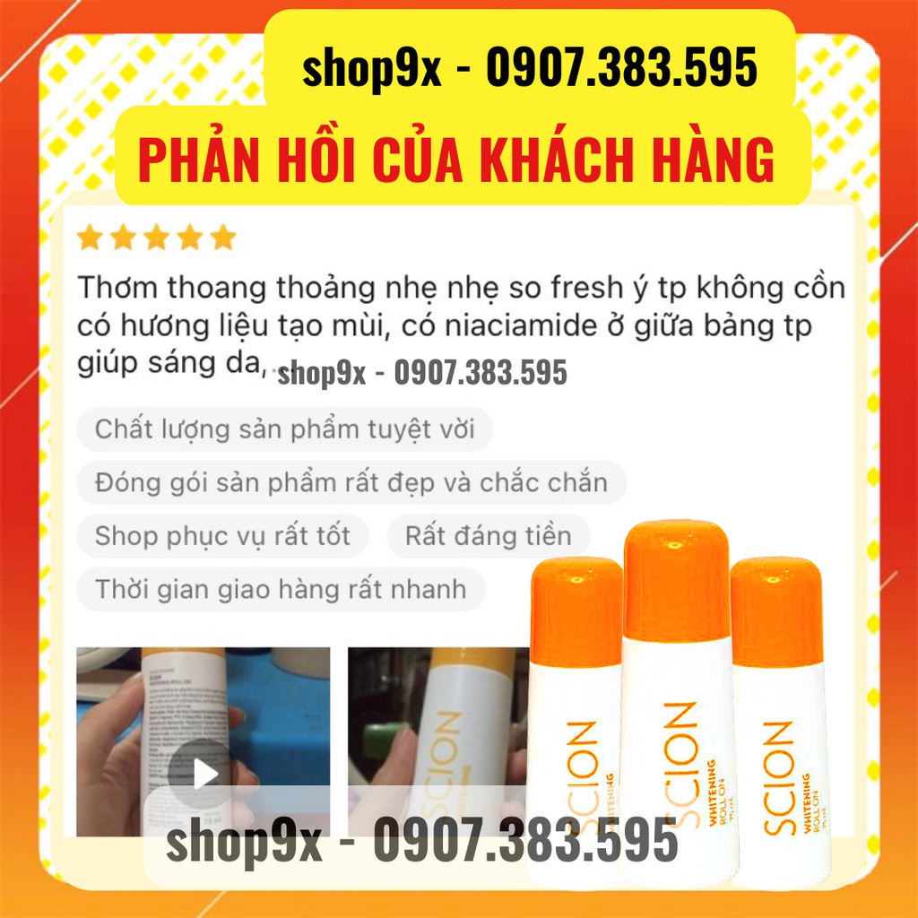 Chai Lăn Nách Khử Mùi Scion Chính Hãng 75ml - Khử Mùi Hôi Nách - Ngăn Mồ Hôi Tức Thì