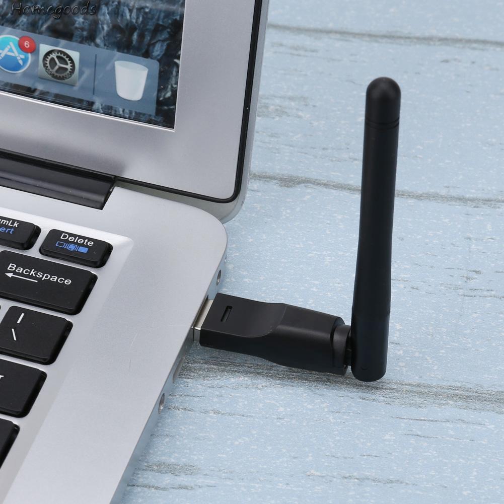 Thẻ điều hợp Wi-Fi không dây 150Mbps USB 802.11n Wi-Fi với anten 2dbi