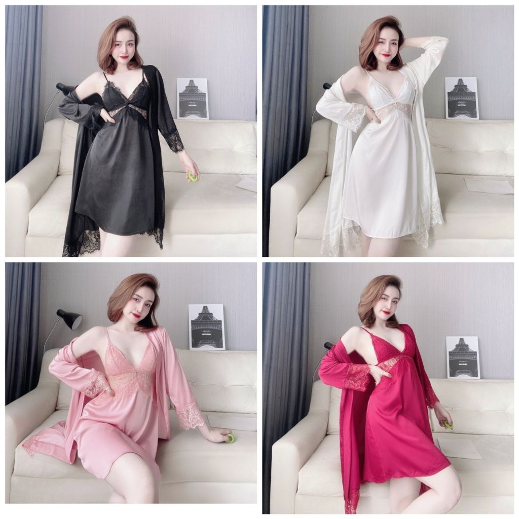 Váy ngủ sexy ❣️FREE SHIP❣️ Đầm ngủ sexy lụa Latin Chất Siêu Mát Dáng Siêu Xinh &lt; 60kg