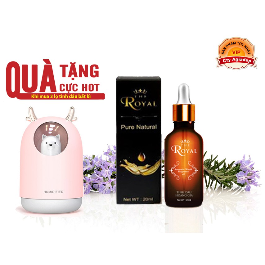 Tinh dầu cao Cấp Hoàng Gia 20ml (Mua 2 Lọ tặng 1 Máy phun sương tinh dầu con Gấu)