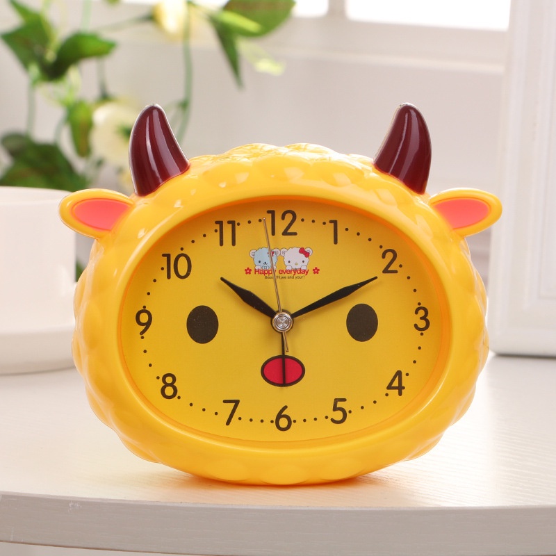 Đồng hồ để bàn cho trẻ em - có báo thức, hình chú cừu, có kèm pin AA