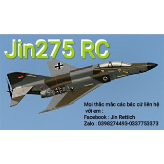 Kit máy bay F4 Phantom scale sải 72 cm bao đập ( đầy đủ linh kiện)