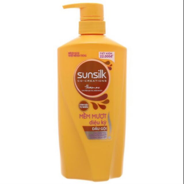 Dầu gội Sunsilk mềm mượt diệu kỳ 631ml +  kèm quà tặng