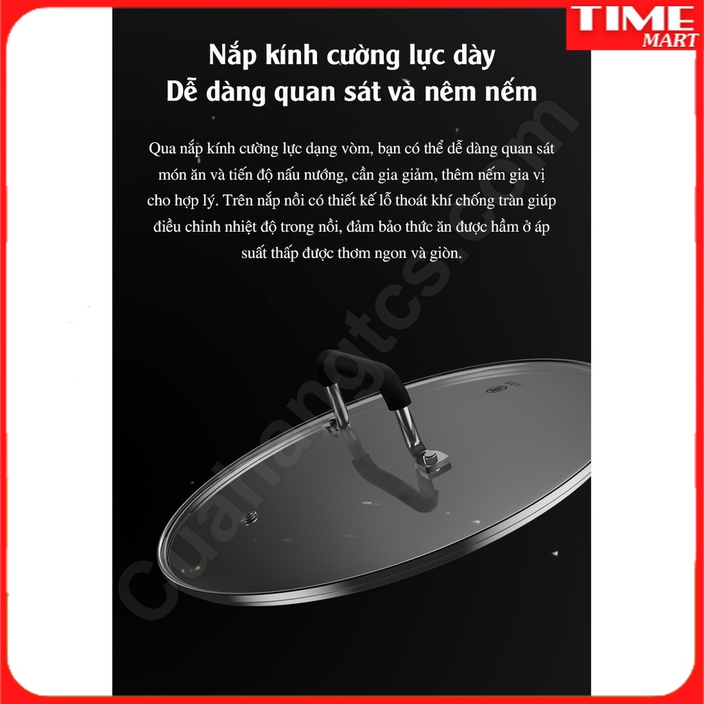 [CHÍNH HÃNG] Nồi lẩu Xiaomi Mijia dùng cho bếp điện từ cảm ứng.Cao cấp, chống dính,an toàn. Bảo hành 6TH [TIME_MART]
