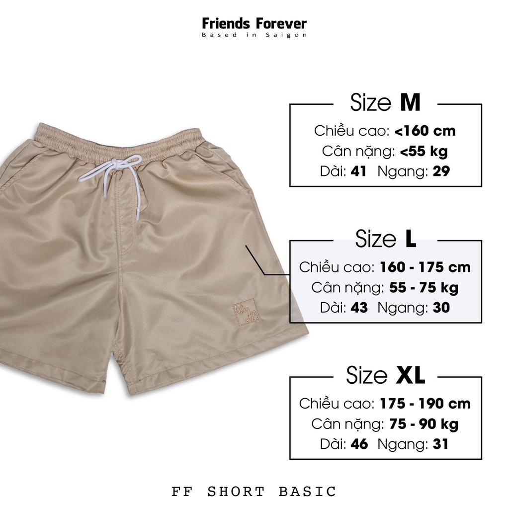 QUẦN FF BASIC SHORTS ( Đủ màu )