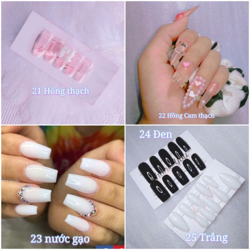 Nailbox, móng úp màu trơn thiết kế thủ công cho các nàng