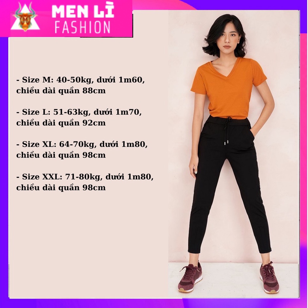 QUẦN JOGGER NAM NỮ TRƠN BASIC Thun Poly Phong Cách Thể Dục Thể Thao Năng Động, Men Lì Fashion
