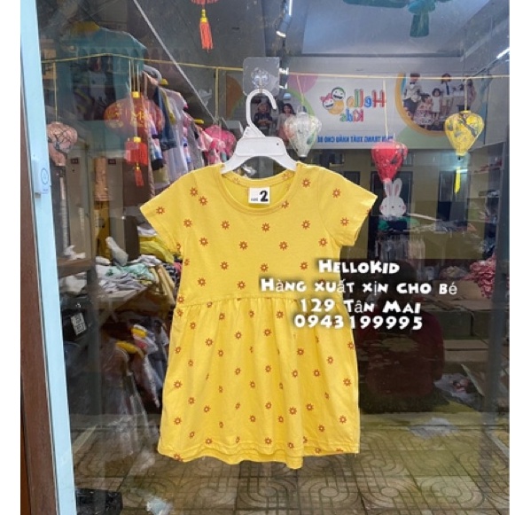 Váy cotton vàng hoa cúc