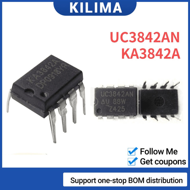 Bộ 10 Chip IC Điện IC UC3842AN KA3842A DIP-8 Chuyên Dụng