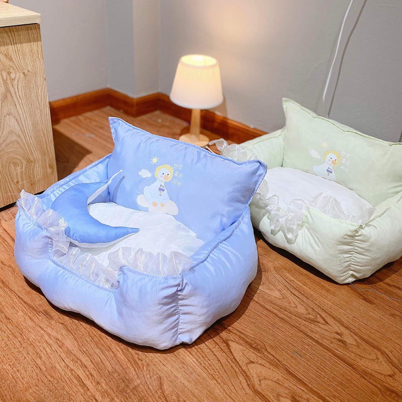 Ổ đệm Sofa kèm gối mặt trăng siêu cute cho thú cưng