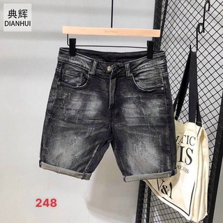 Quần short jean nam đen xám, quần jean nam ngắn rách chất bò cao cấp S248 - Maxpingvn