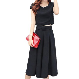 Set áo sát nách + quần giả váy xoè nữ tính