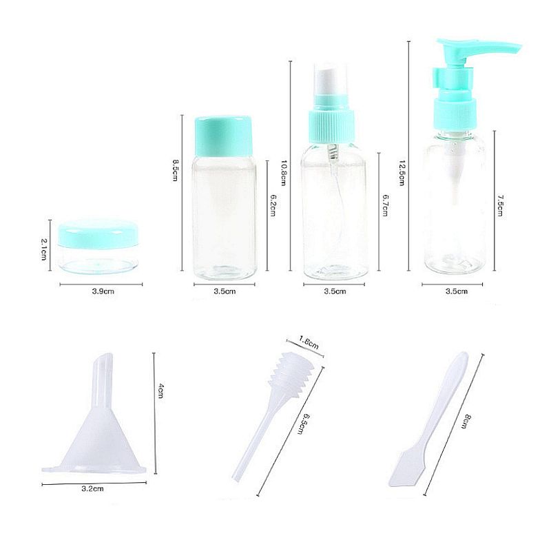 Bộ Chiết Mỹ Phẩm Du Lịch 9 Món Có Túi Đựng