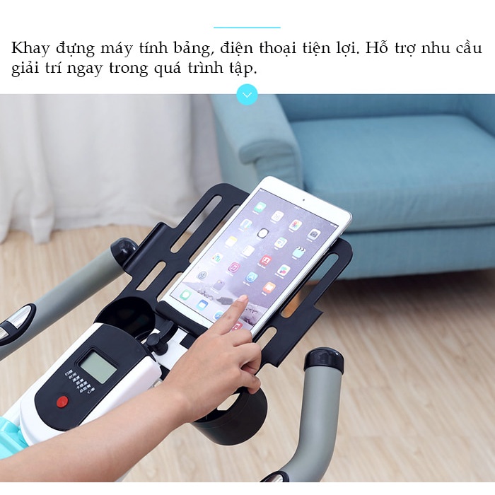 Xe đạp tập thể dục Mofit SP-500 có lò xo tạo độ nghiêng khi đạp | Xe đạp tập cardio hiệu quả