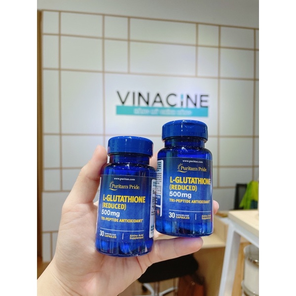 Viên uống trắng da Puritan's Pride L-Glutathione 500mg 30 viên