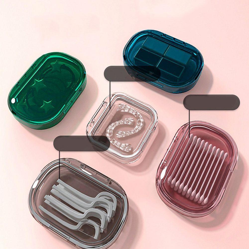 Hộp Đựng Thuốc / Mỹ Phẩm Mini Màu Trơn Nhỏ Gọn Tiện Dụng