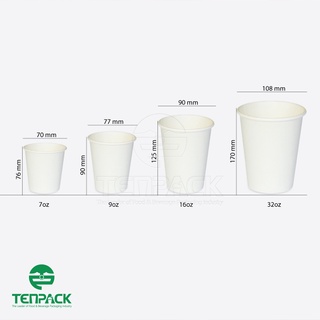25 Ly giấy trơn 16oz ~ 480ml