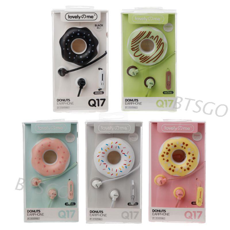 Tai Nghe Nhét Tai 3.5mm Hình Bánh Donut Dễ Thương Cho Iphone Mp3