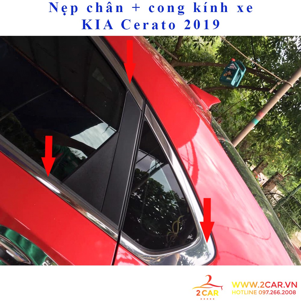 nẹp viền chân kính và viền cong kính KIA Cerato 2019