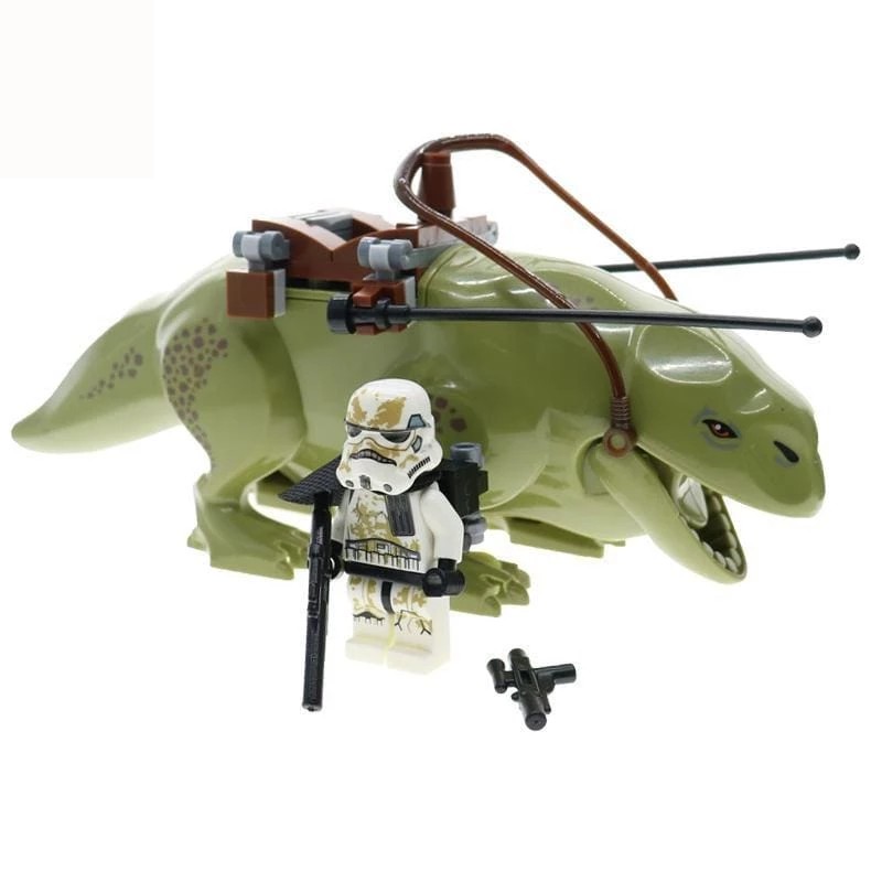 Xếp Hình Minifigures Star Wars Sandtrooper Và Bigfig Dewback, Quái Vật Rancor, Jabba, Tauntaun PG636 PG670 [B7]