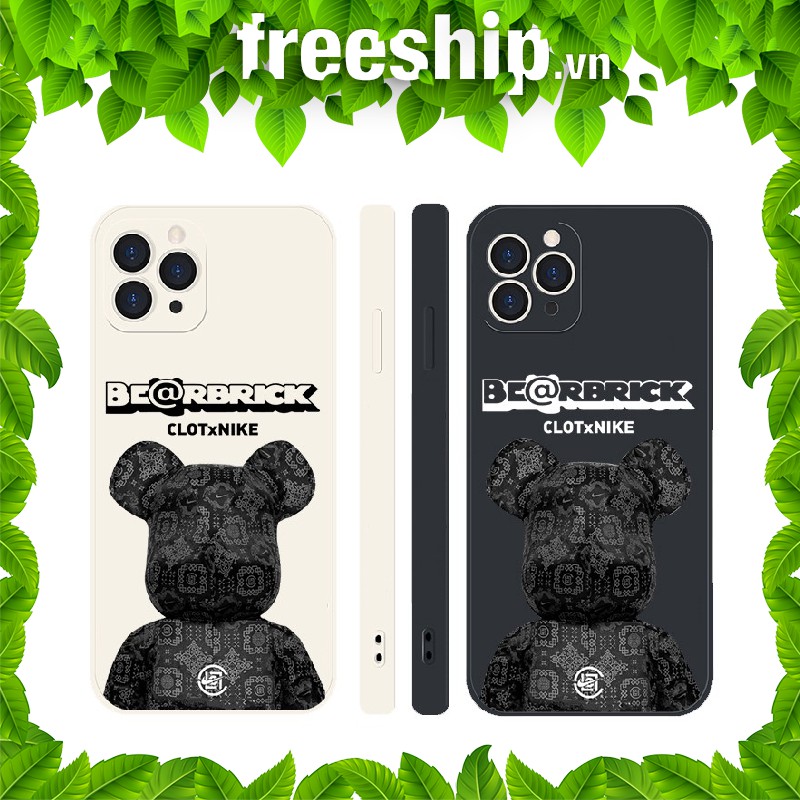 Ốp lưng iphone vuông cạnh hình be@rbrick 6/6plus/6s/6splus/7/7plus/8/8plus/x/xr/xs/11/12/pro/max/plus/promax