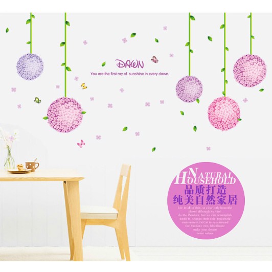 DECAL DÁN TƯỜNG TRANG TRÍ HÌNH CẨM TÚ TRÒN