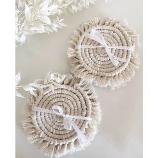 Lót ly Boho Macrame handmade