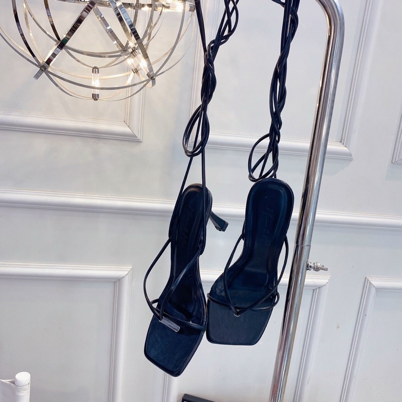 GIÀY SANDAL GÓT NHỌN QUAI XỎ NGÓN QUẤN CỔ CHÂN SANG CHẢNH MỚI