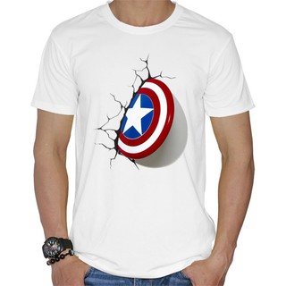 Áo thun IN Nam, Nữ hình Marvel - Captain Shield