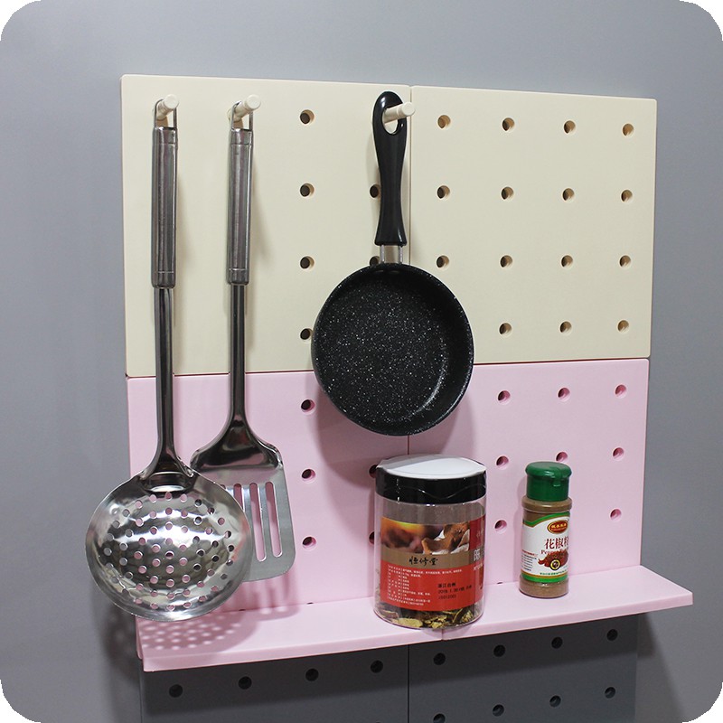 Kệ dán tường để đồ bảng pegboard mini bảng treo lỗ trang trí, kệ dán tường đa năng FASOLA