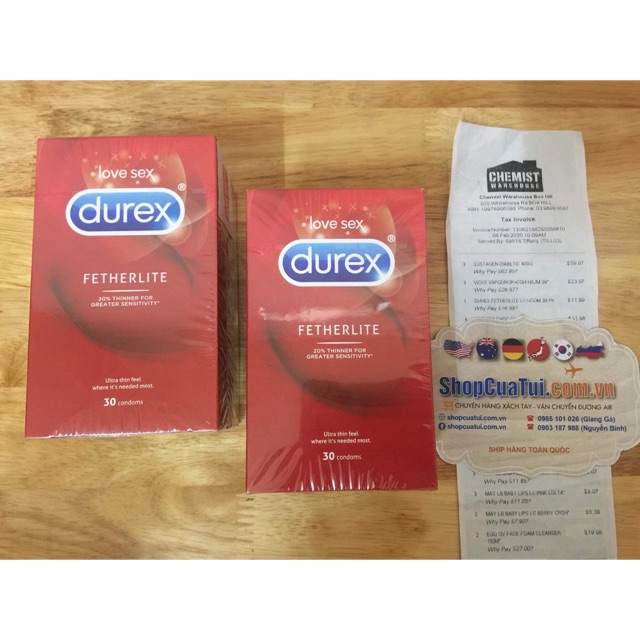 💁🏻‍♀️ BAO CAO SU #DUREX Fetherlite Ultra Thin Feel Condoms Extra Sensitive 30 Pack