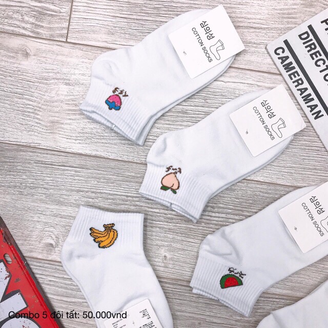Combo 5 đôi tất ( vớ) trái cây hàng loại 1