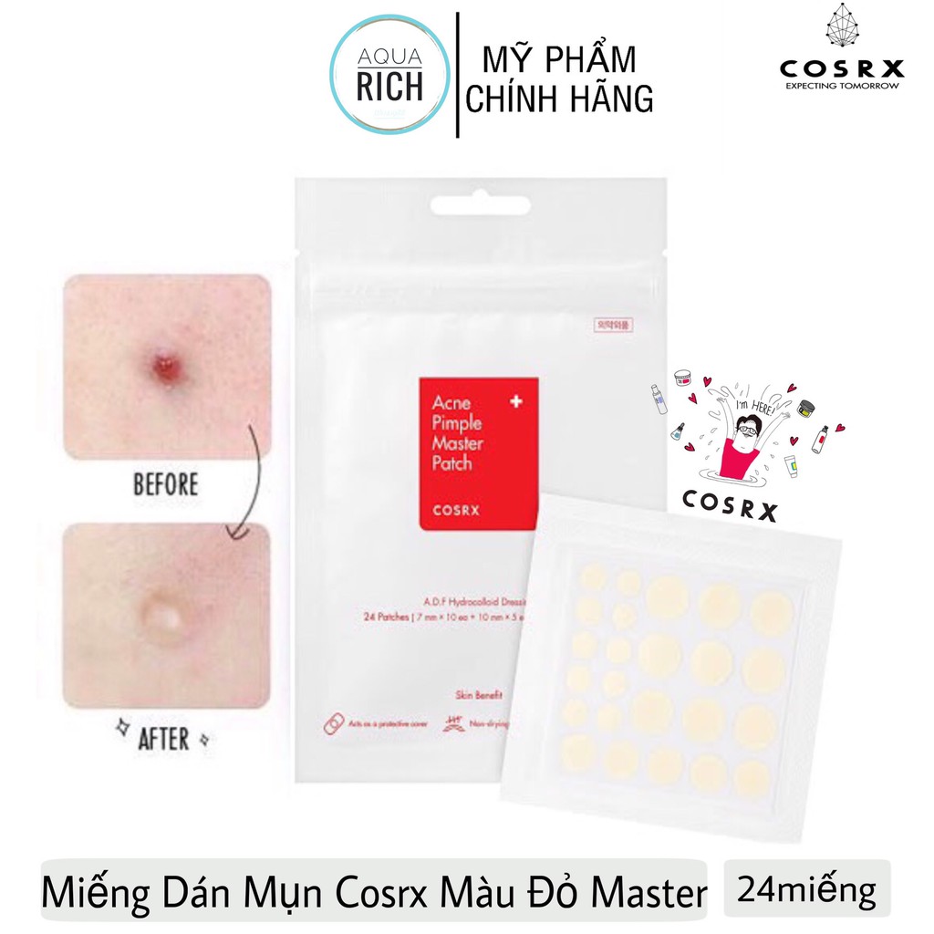 Miếng Dán Mụn Cosrx Màu Đỏ Master - 24 Miếng/Gói