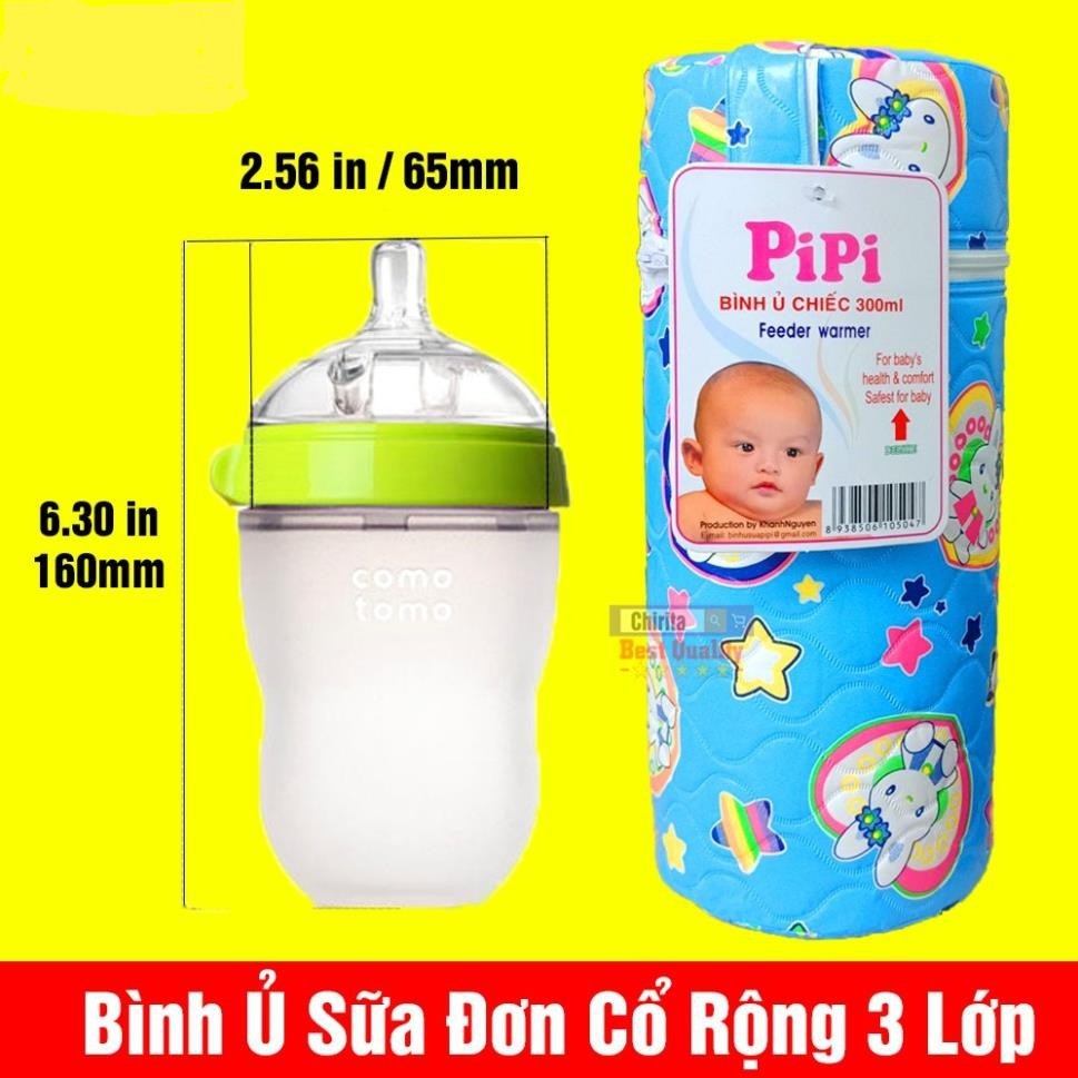 Bình Ủ Sữa Đơn/Đôi Cổ Rộng Pipi